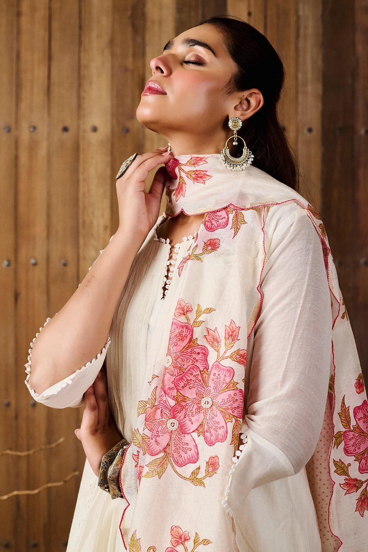 Akshara White Chanderi Set of 3 - Image 4