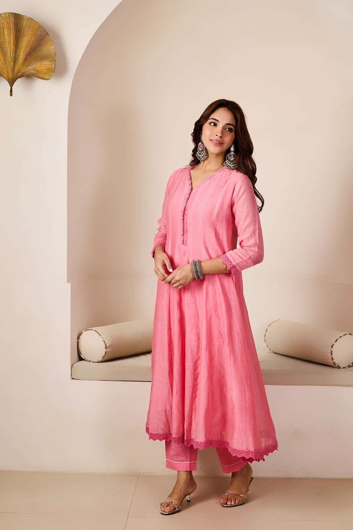 Akshara Pink Chanderi Set of 3 - Image 3