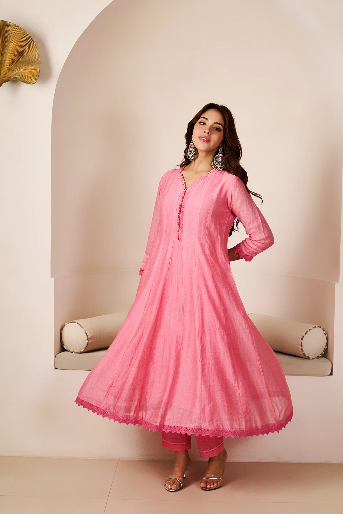 Akshara Pink Chanderi Set of 3 - Image 4