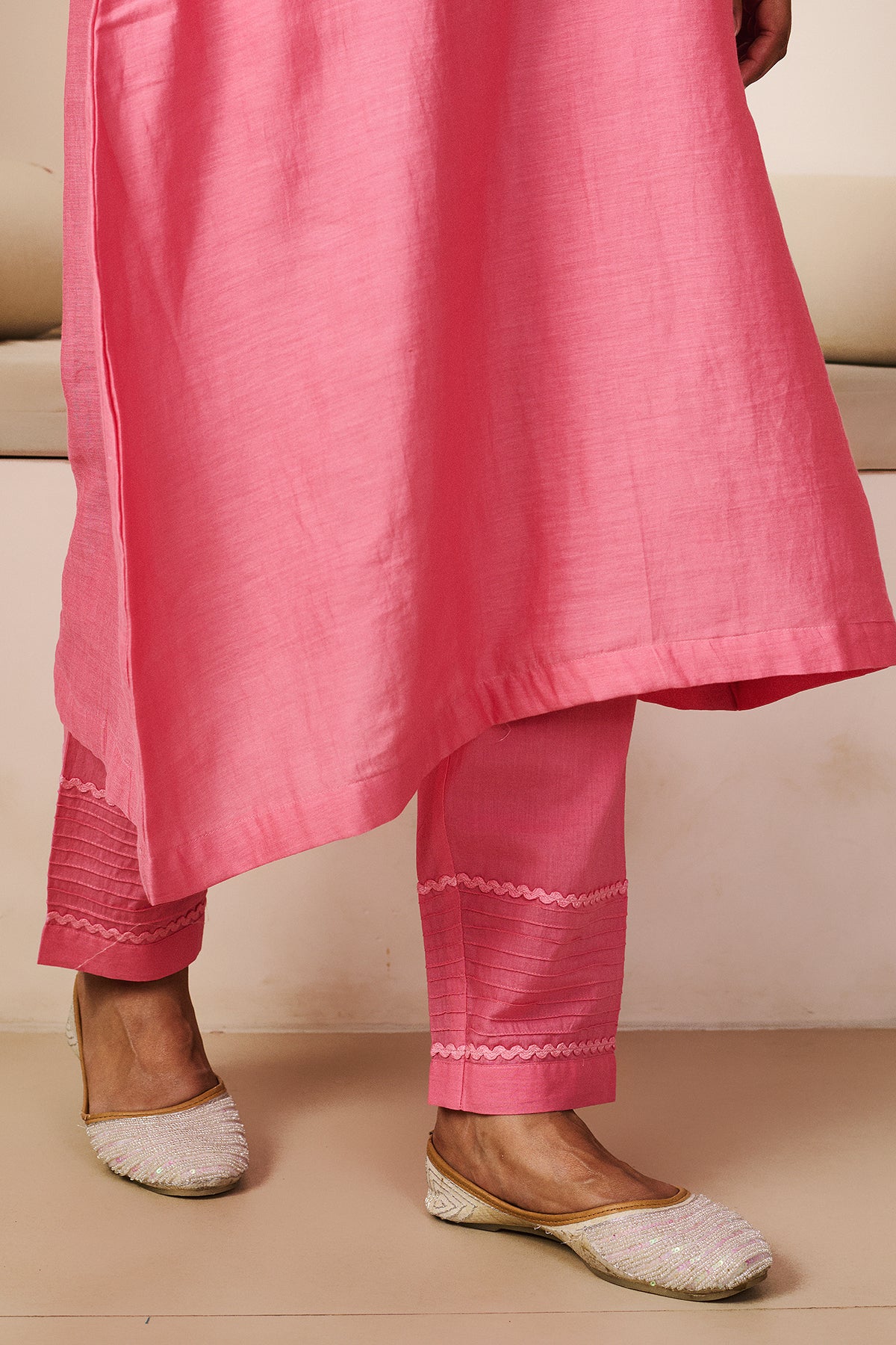 Akshara Pink Chanderi Set of 3 - Image 7