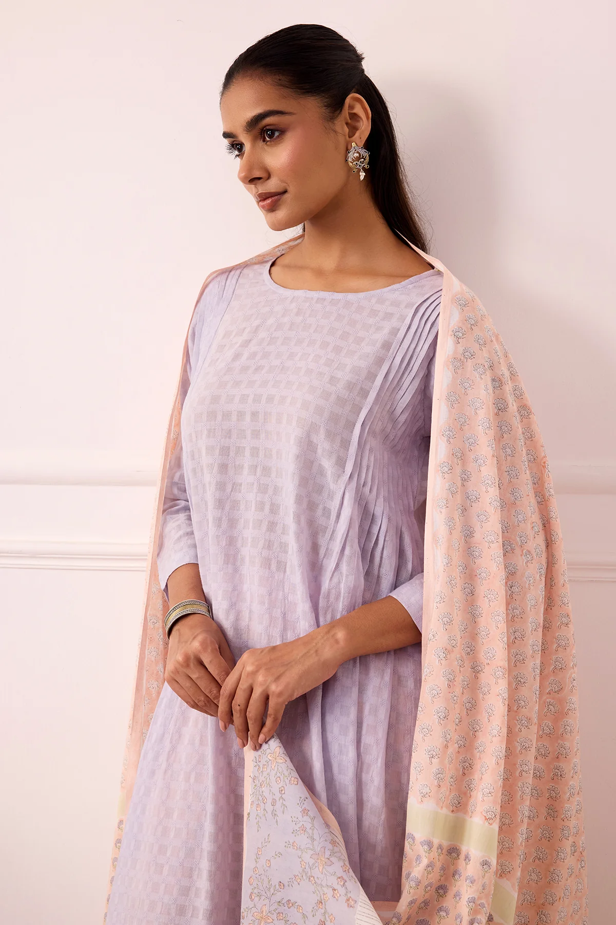Ambarsariya Lilac A-Line Suit Set of 3 - Image 3