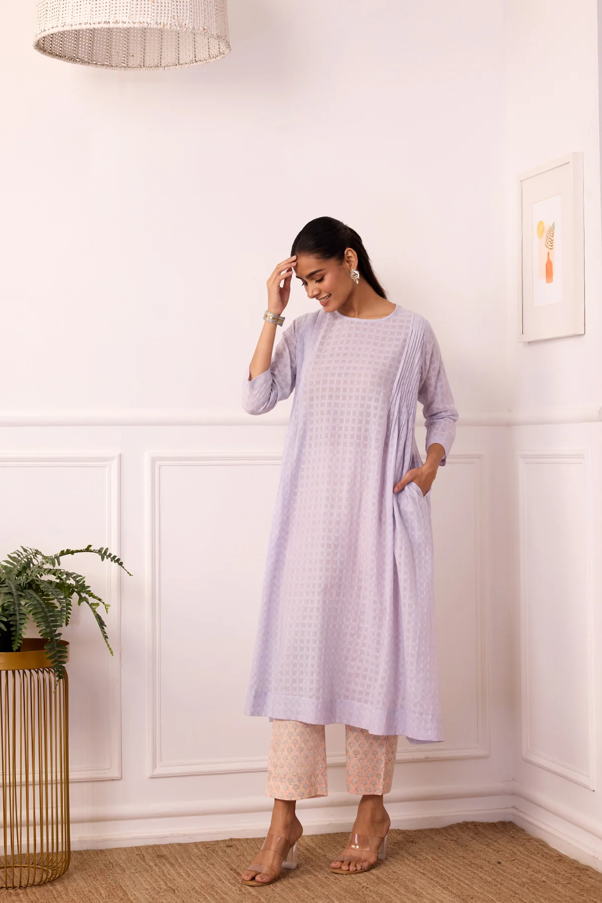 Ambarsariya Lilac A-Line Suit Set of 3 - Image 8