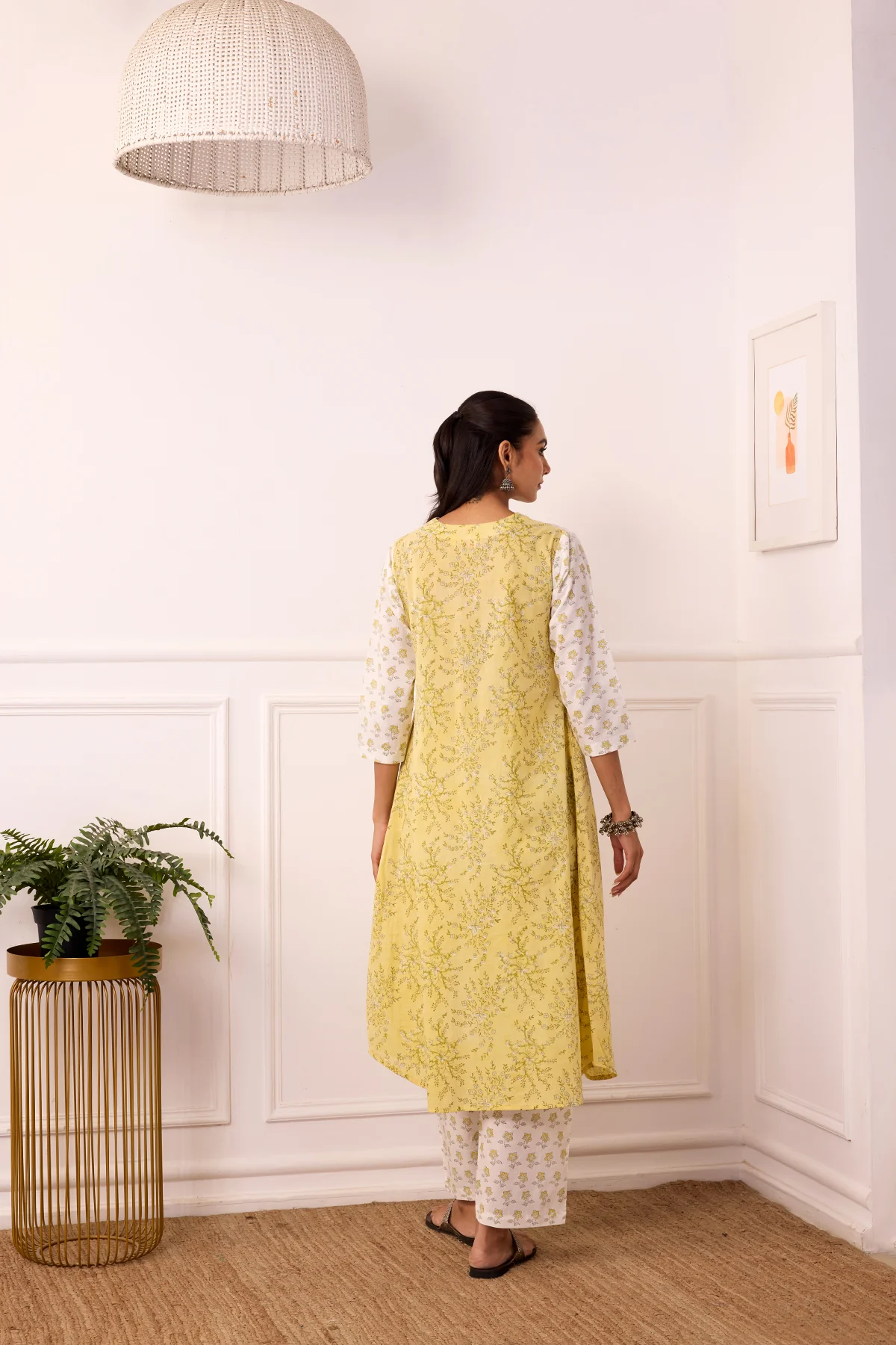 Ambarsariya Yellow Kurta & Pant Set of 2 - Image 2