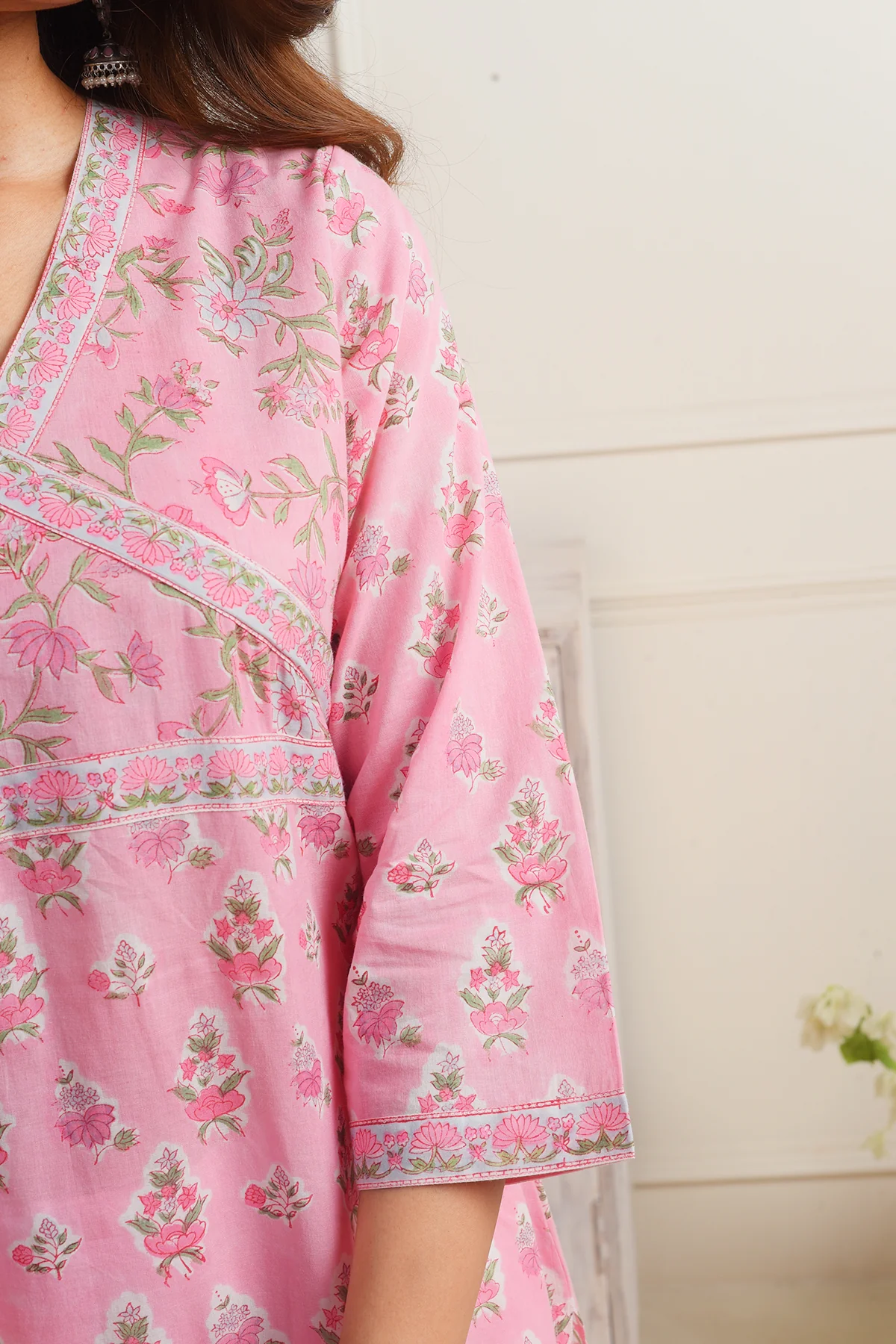 Madhuvan Pink Cotton Kurta Set of 3 - Image 4