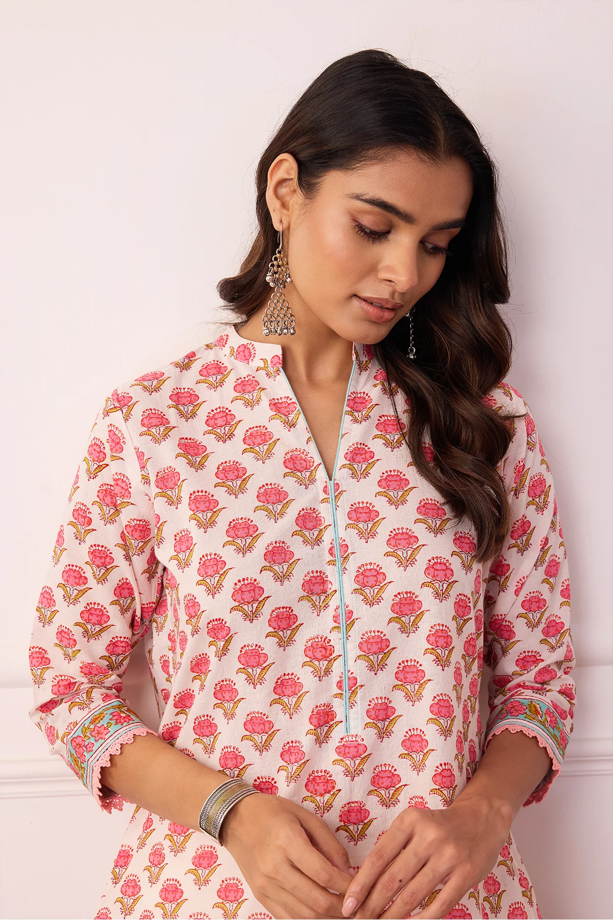 Gul-Posh Pink Cotton Suit Set of 3 - Image 7