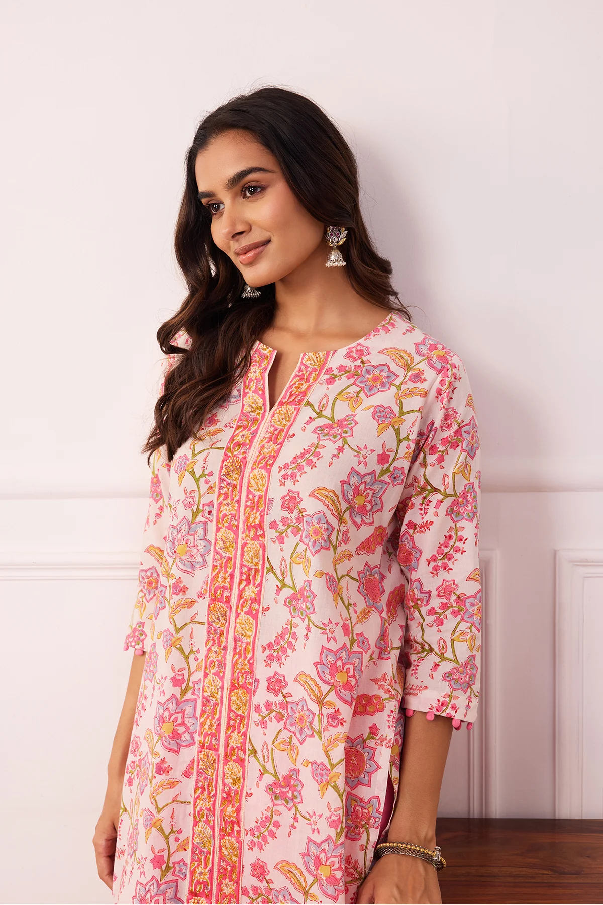 Gul-Posh Pink Cotton Suit Set of 3 - Image 3