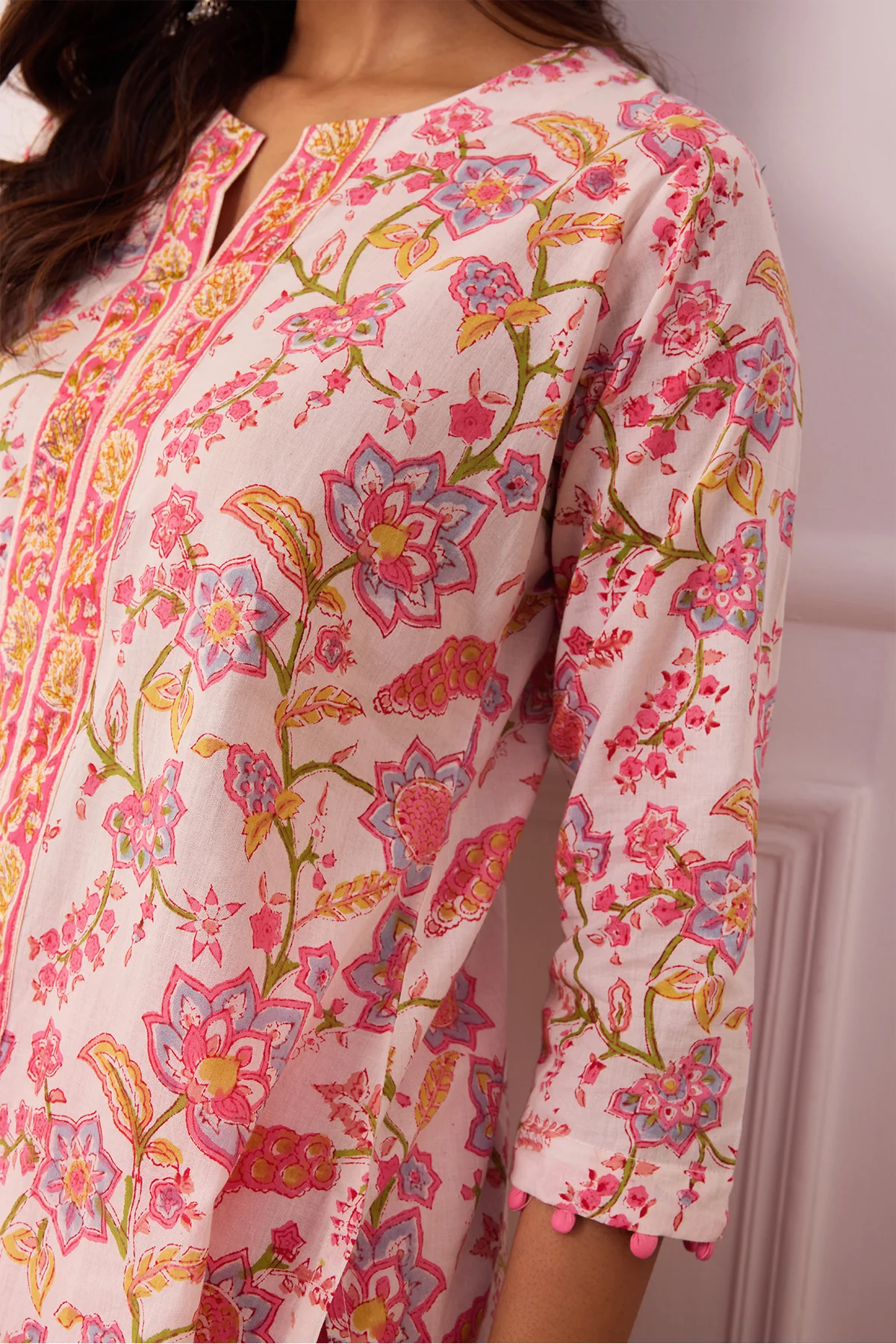 Gul-Posh Pink Cotton Suit Set of 3 - Image 4