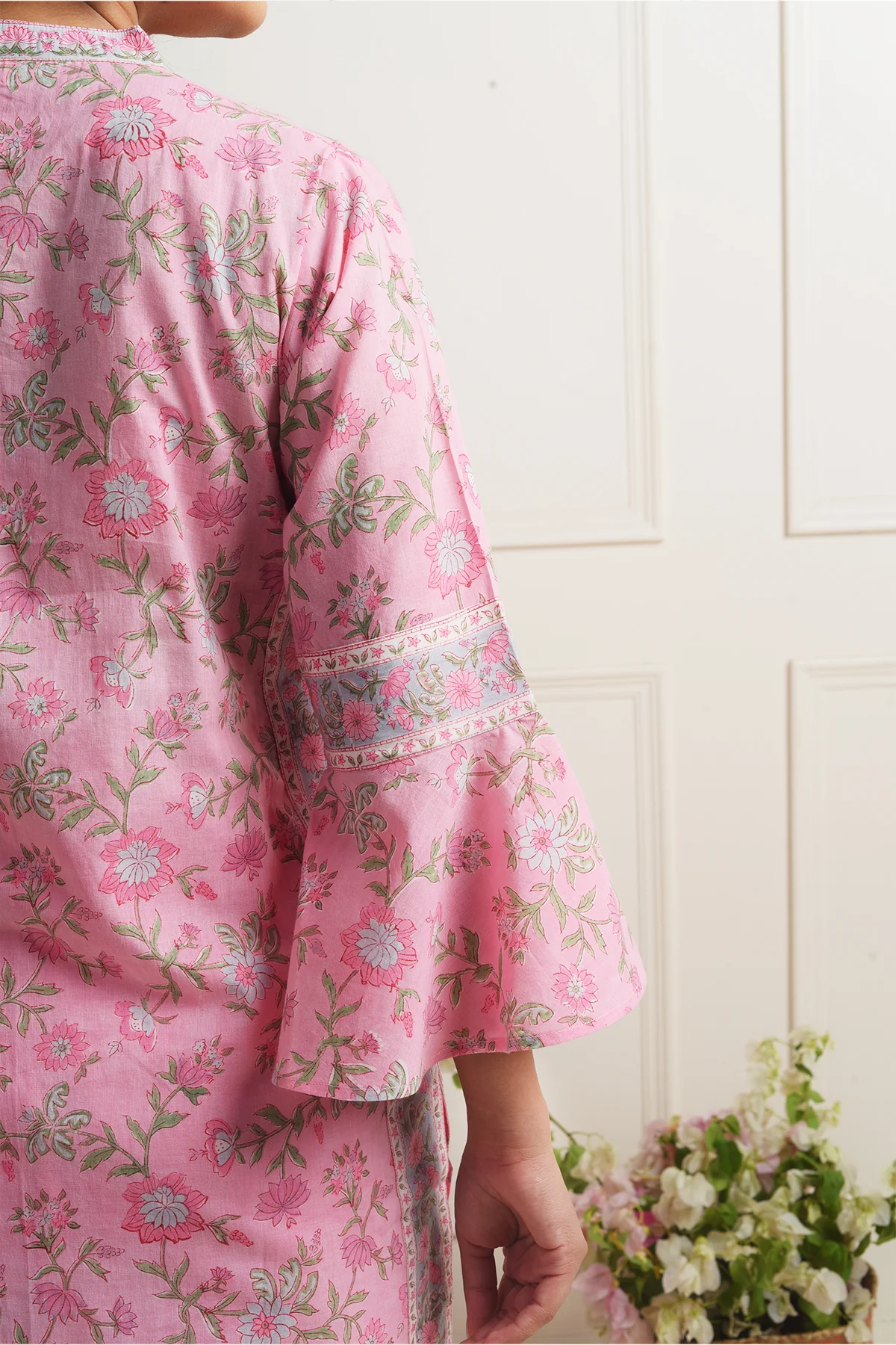 Madhuvan Pink Cotton Kurta Set of 2 - Image 3