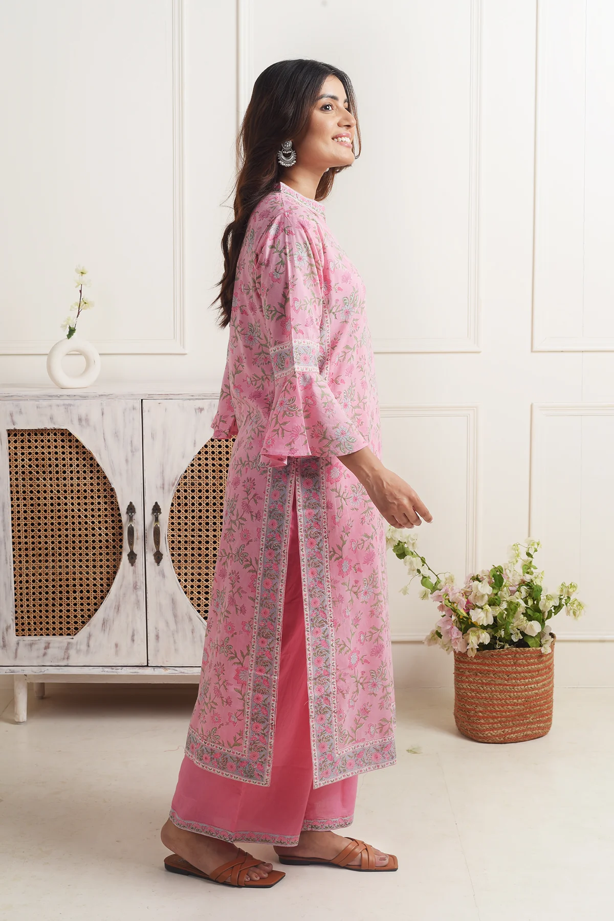 Madhuvan Pink Cotton Kurta Set of 2 - Image 7