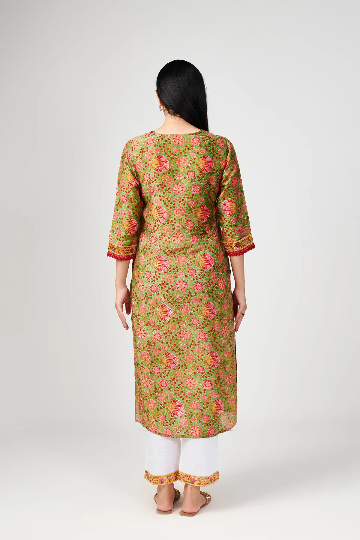 Noor Green Cotton Silk Set of 3 - Image 3